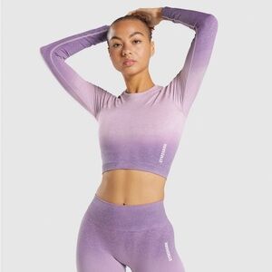 Gymshark ombré seamless long sleeve top